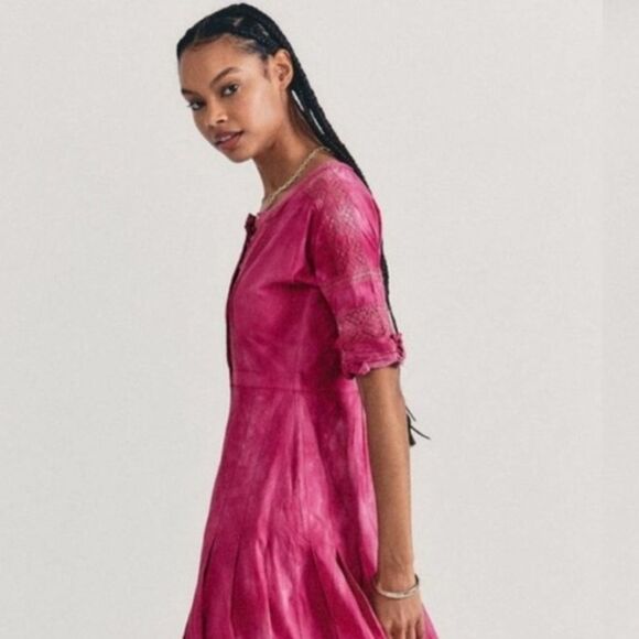 LoveShackFancy Edie Lace Short Sleeve Shirt Dress, NWT, Size XS - Picture 5 of 15